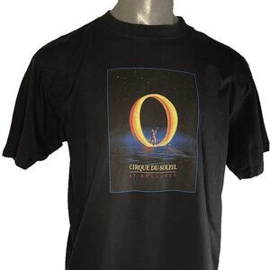 Vintage 90s Bellagio Black sz XL “O” Cirque Du Soleil Las Vegas T Shirt 1999 Y2K